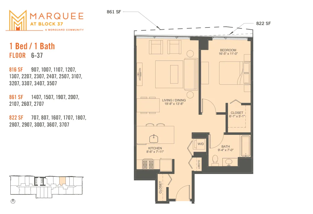 1 Bedroom x 07