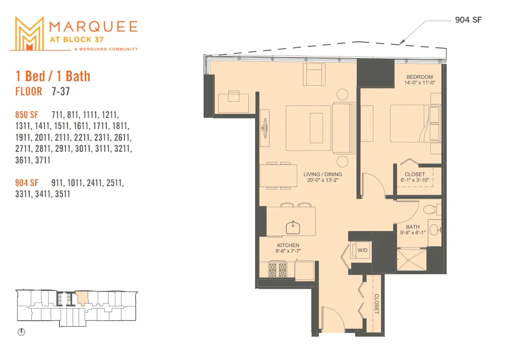 1 Bedroom x 11