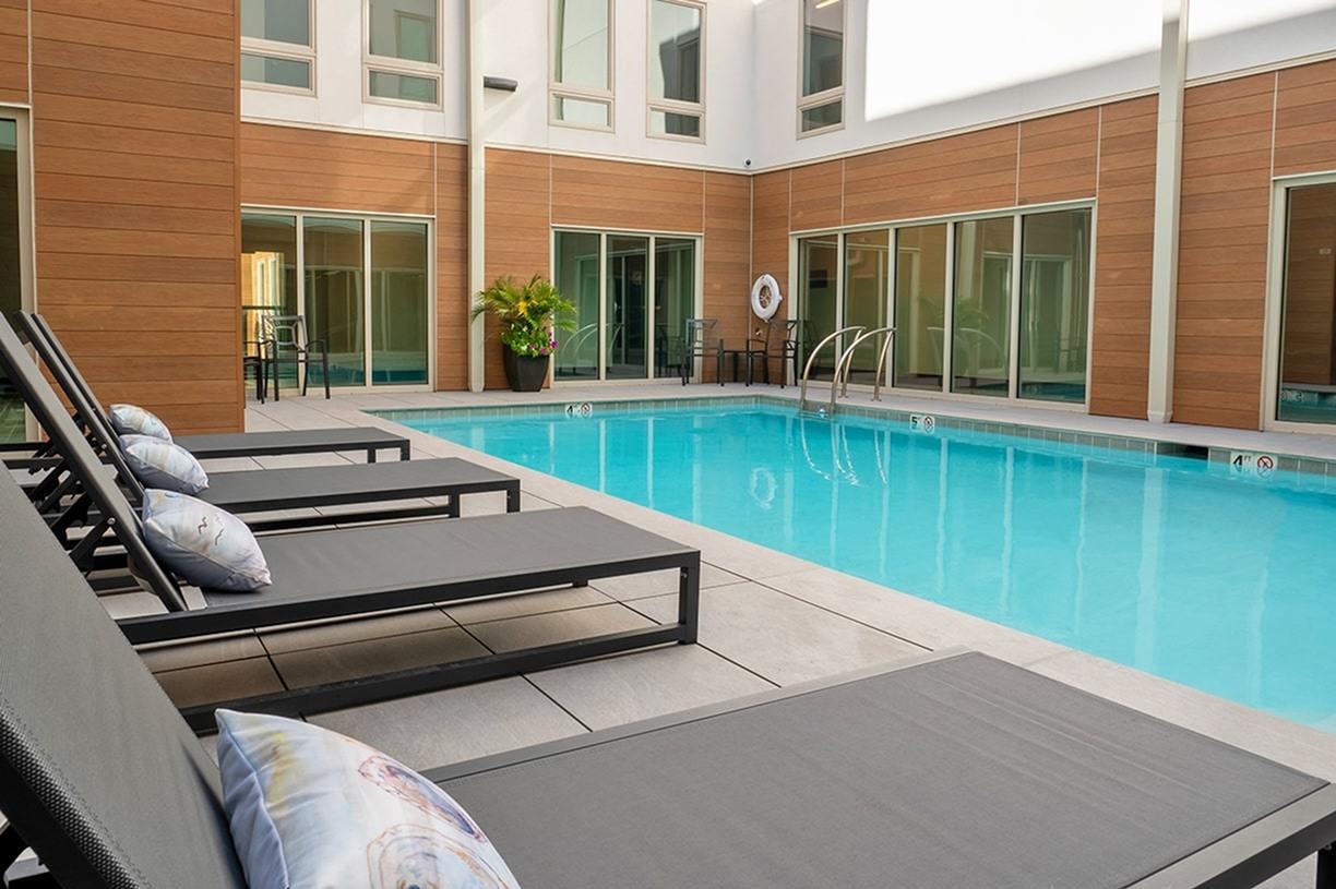 Heated saltwater pool
