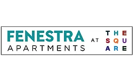 Fenestra Apartments at The Square logo with modern design and vibrant colors.