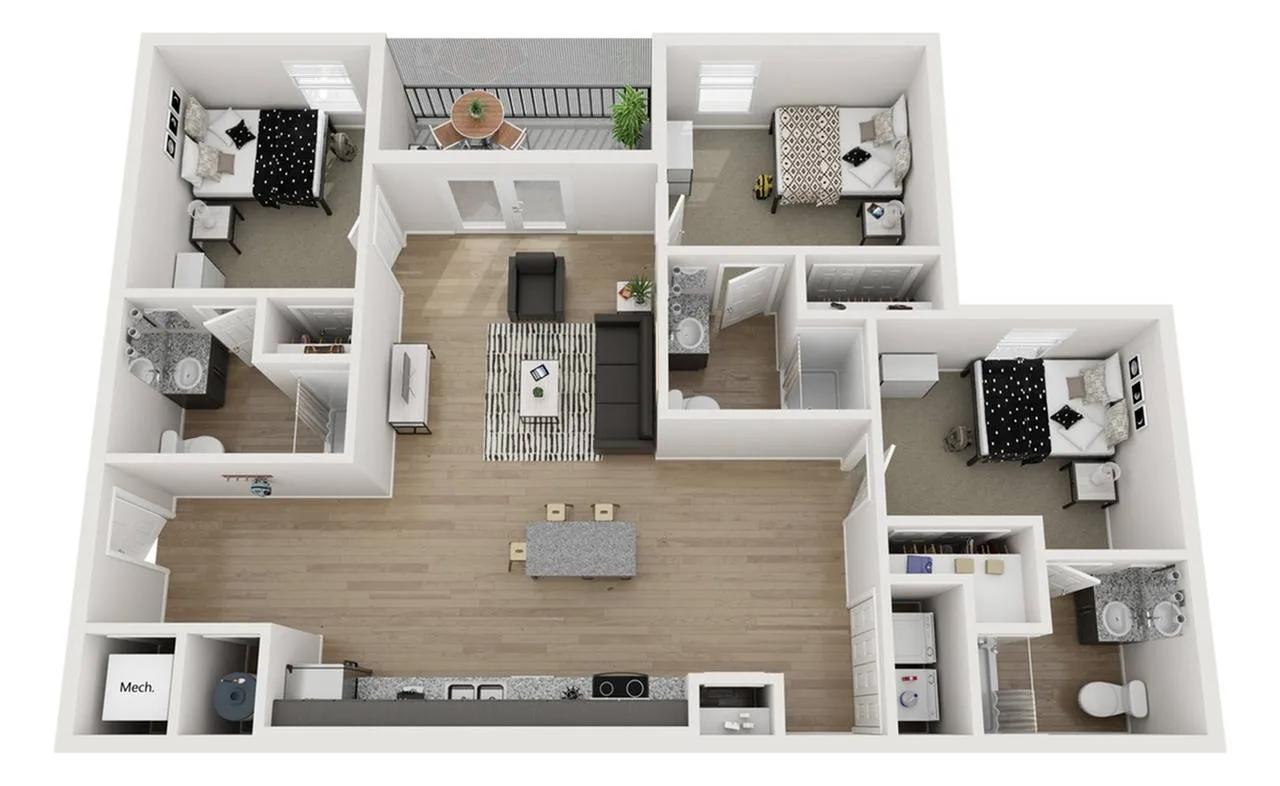 3 Bedroom / 3 Bathroom