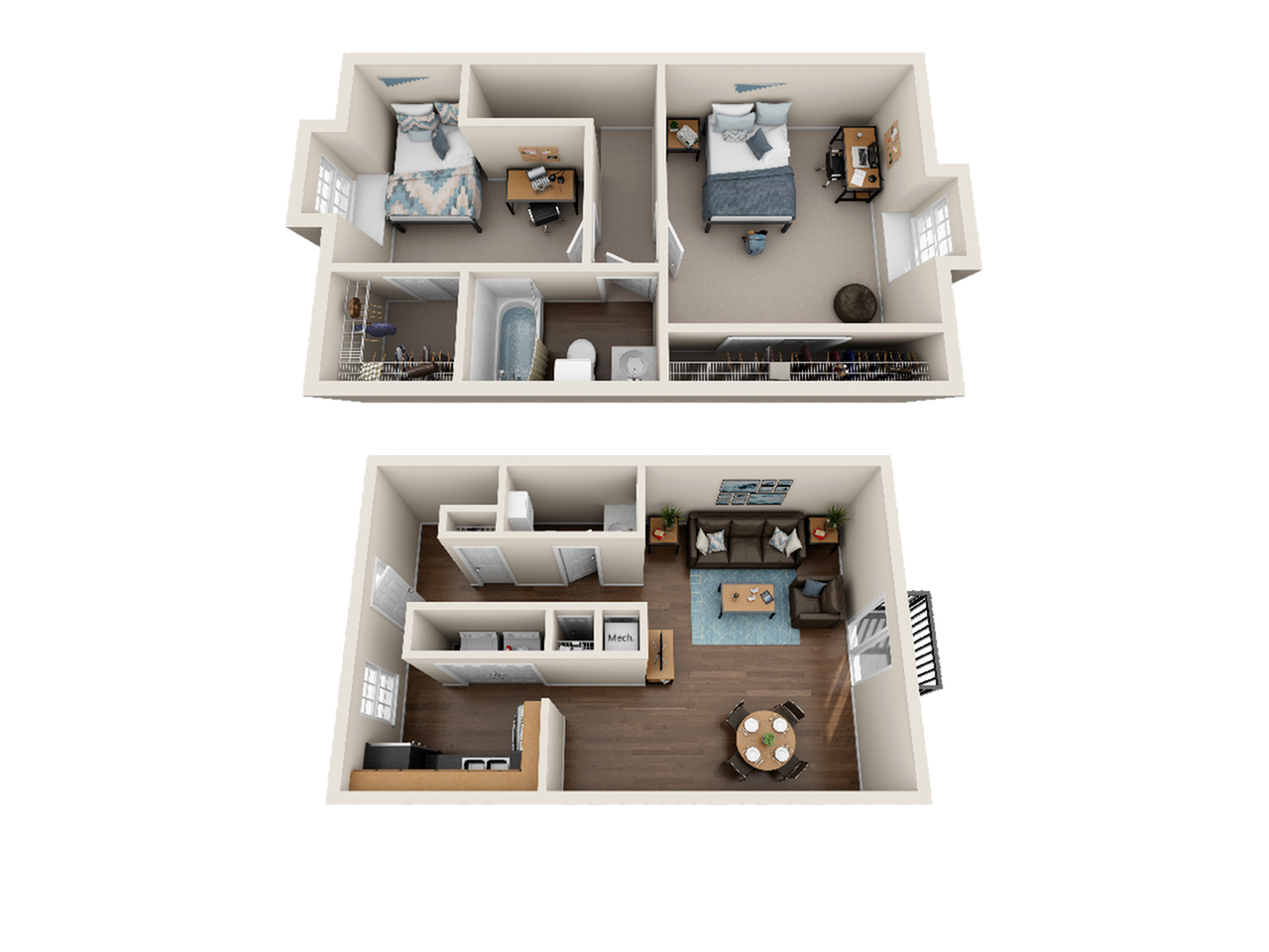 2 Bed Townhome Deluxe