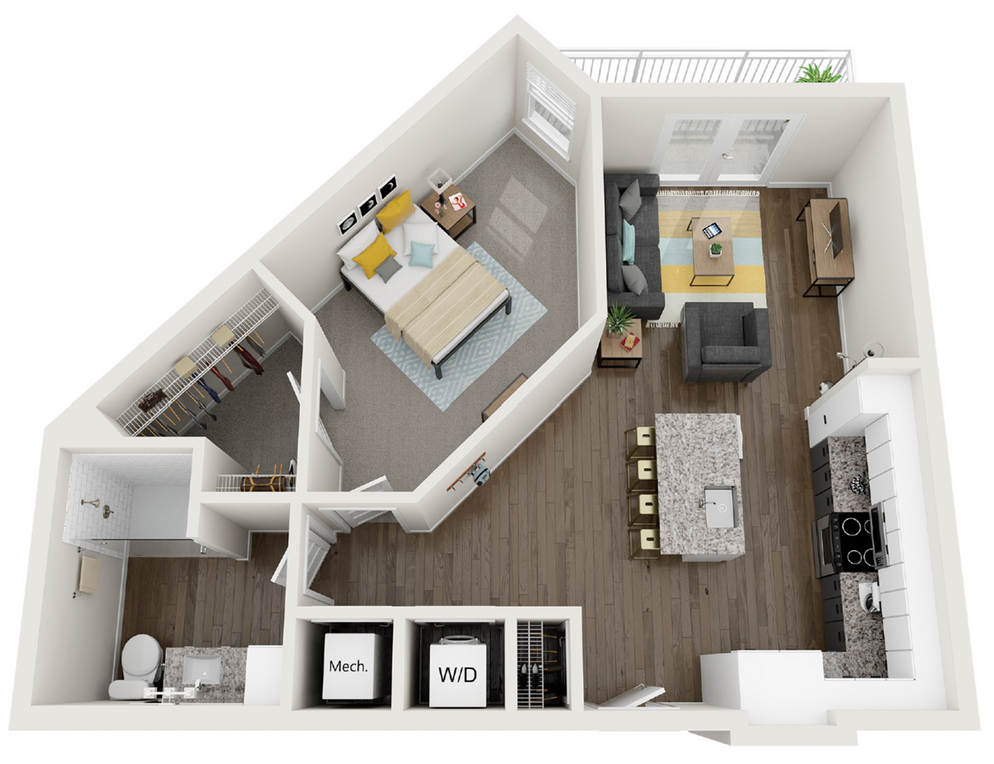 1 Bed / 1 Bath | 738 SF