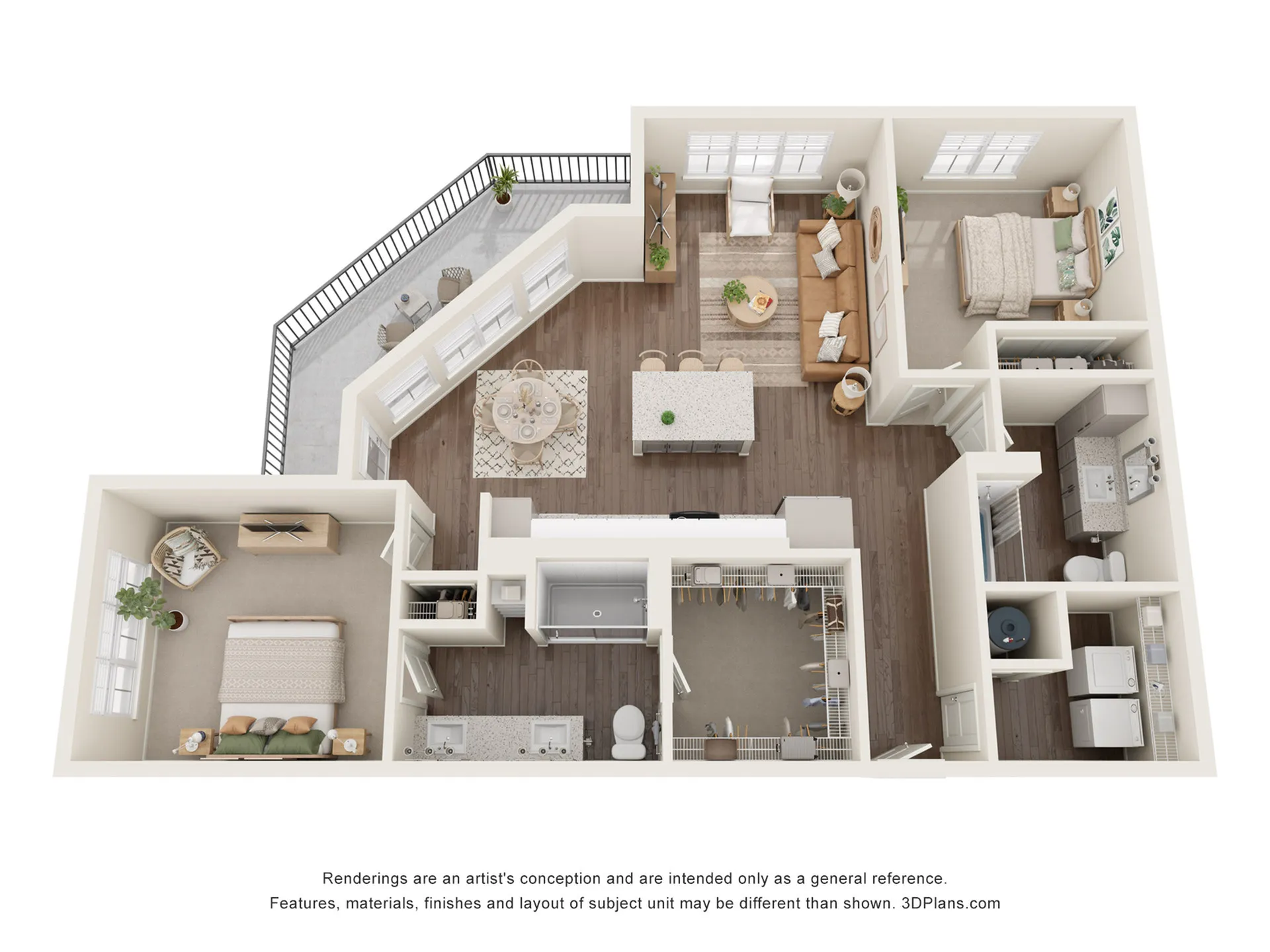 The Mayfair | 2 Bed + 2 Bath Apartment | 1,268 SF