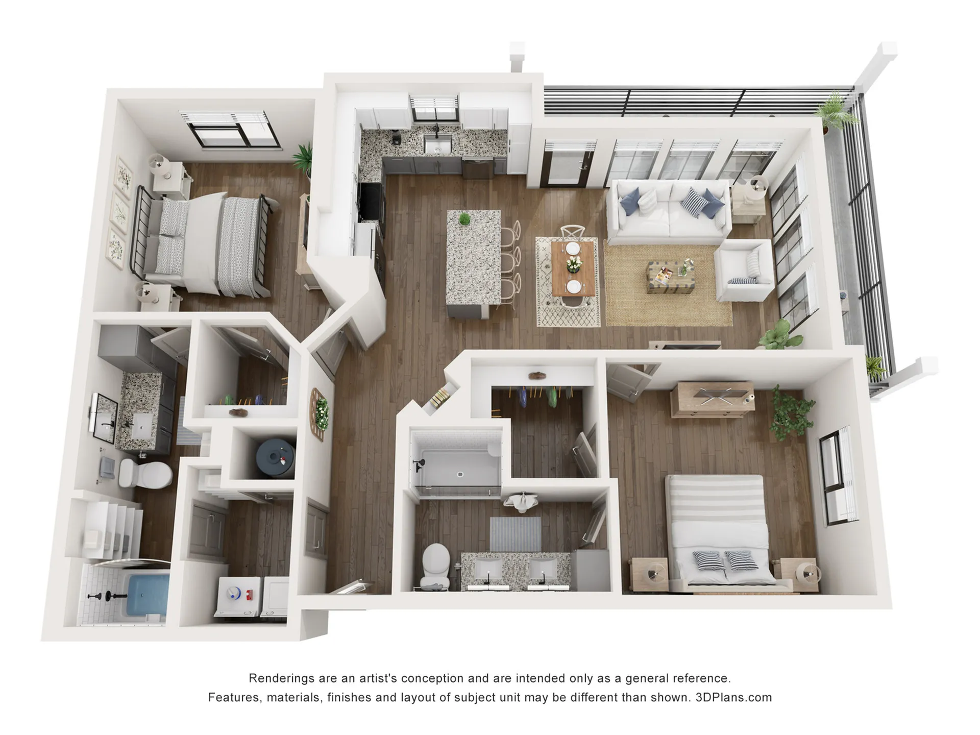 The Charter 1,195 Two Bedroom Apartment