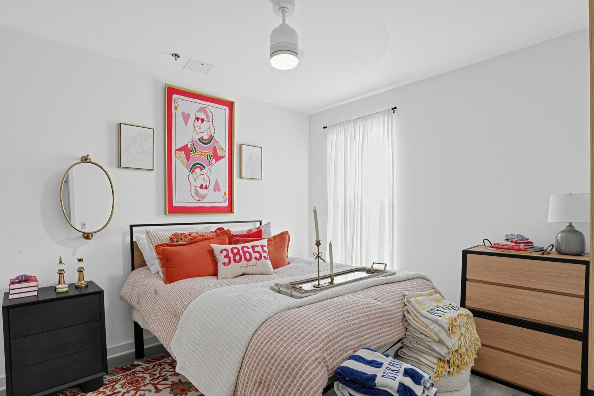 Modern Bedroom with Artwork