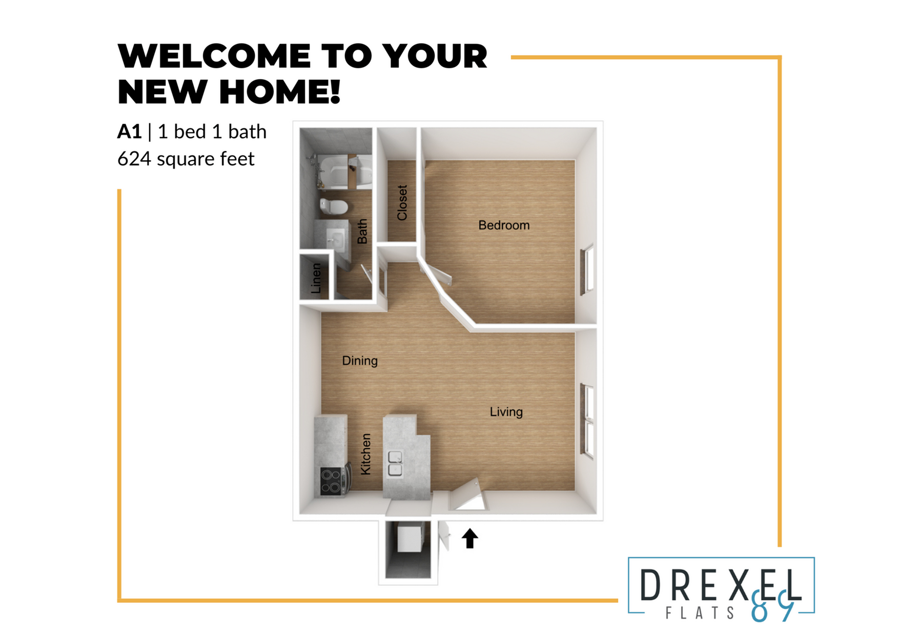 A1 1 Bed Apartment Drexel Flats