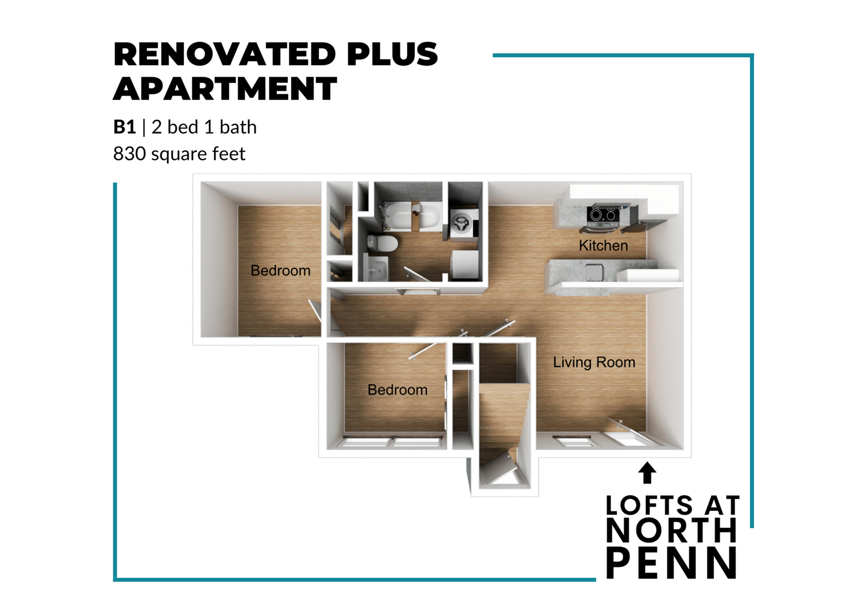 2/1.00 Floor Plan