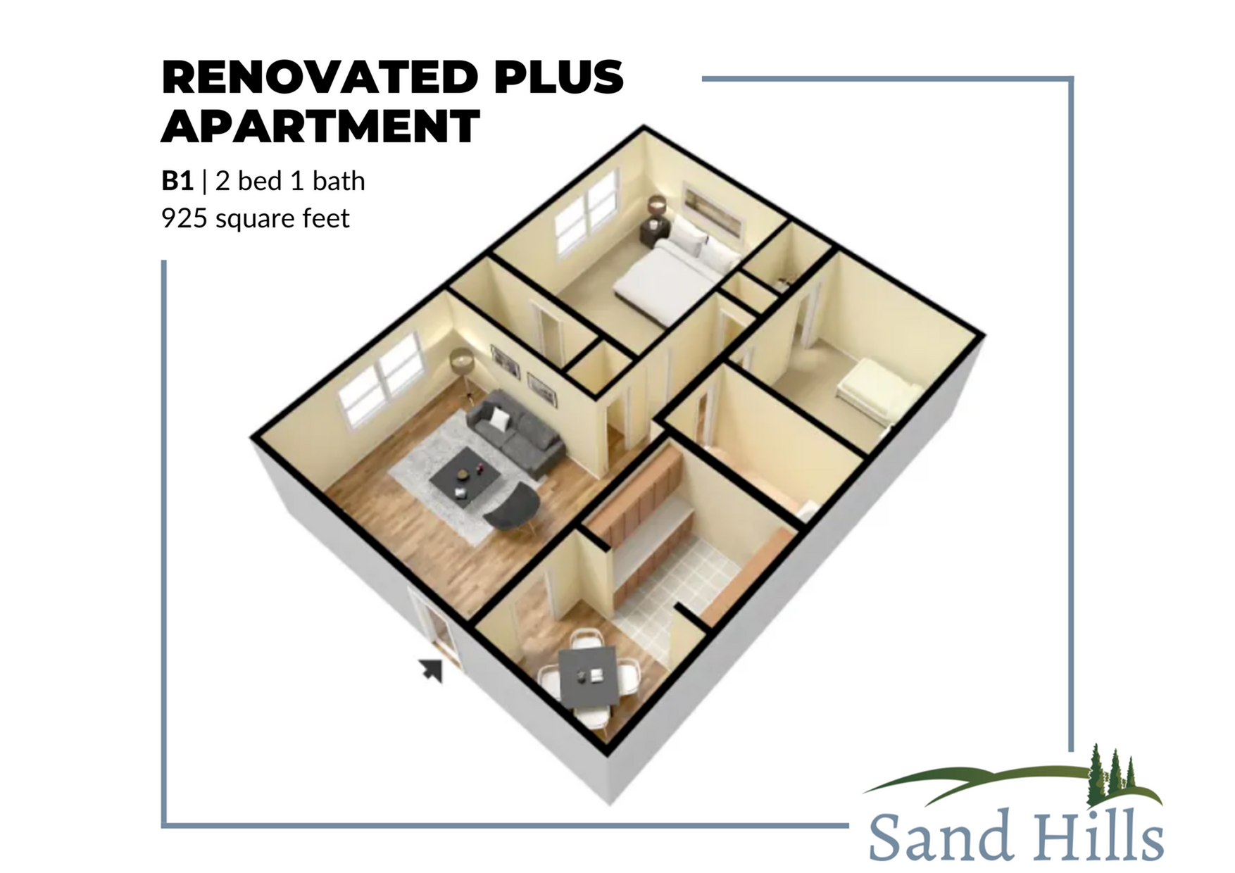 1 - 3 Bed Apartments - Check Availability | Sandhill Apartments