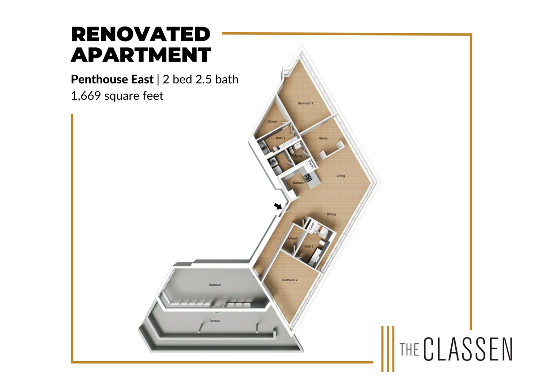 Penthouse East Renovated Floor Plan