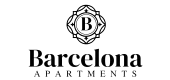 Elegant Barcelona Apartments logo featuring a bold 'B' with intricate design elements, exuding luxury and sophistication.