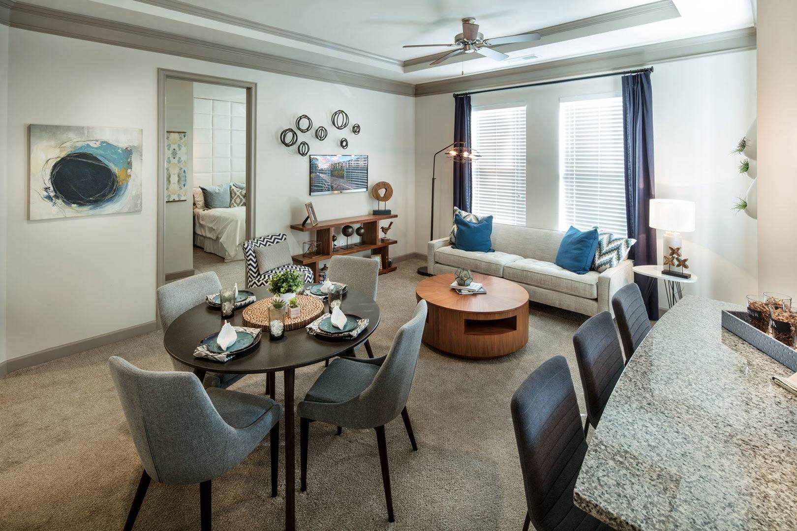Elegant Living Room | Apartments for rent in Marietta, GA | Aldridge at Town Village