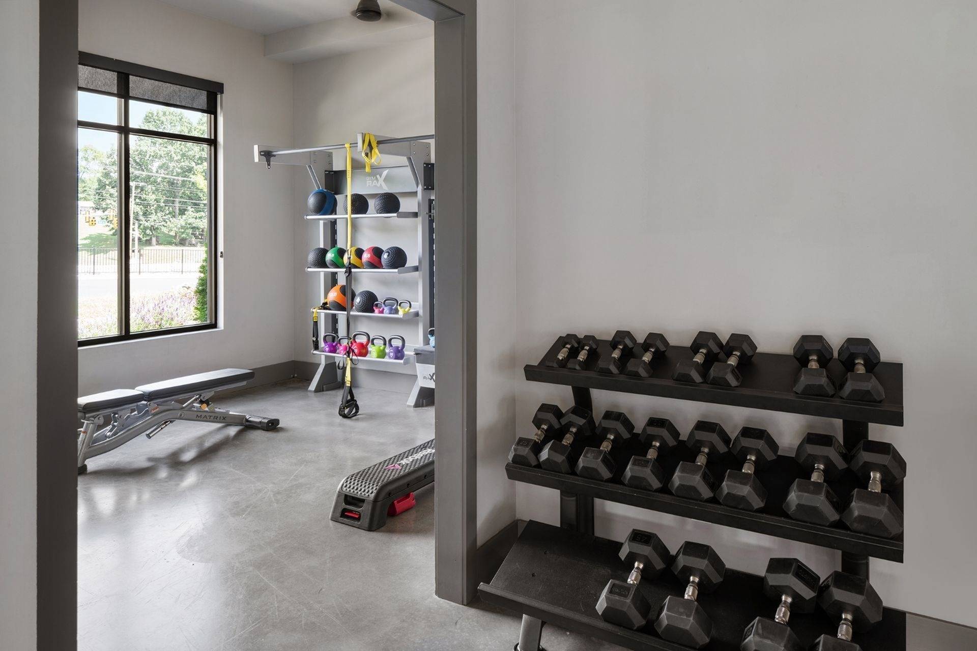 Fitness Center Weights | Apartments in Nashville, TN | The Anson