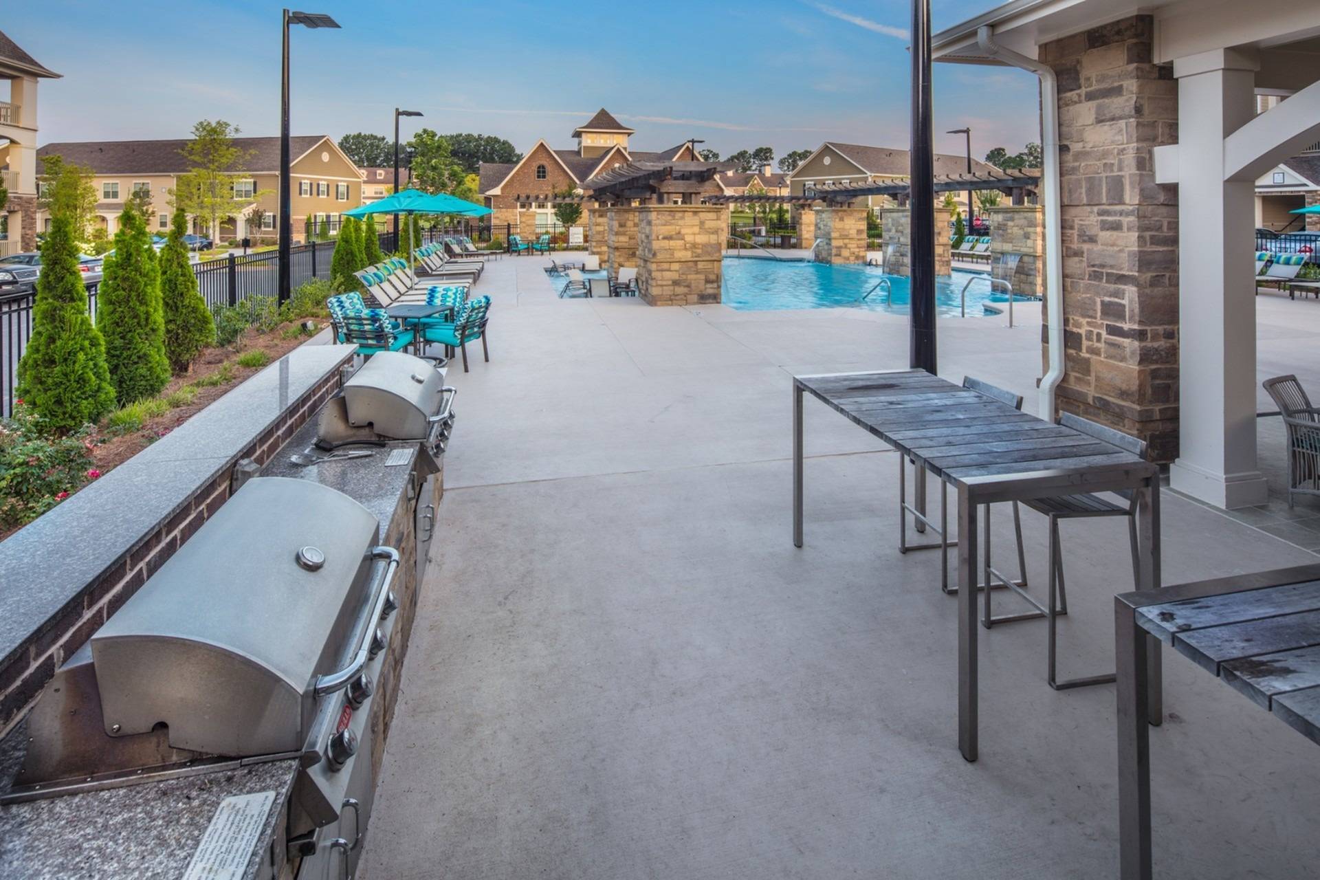Grilling Area on Patio | Apartments in Tucker, GA | Green Park