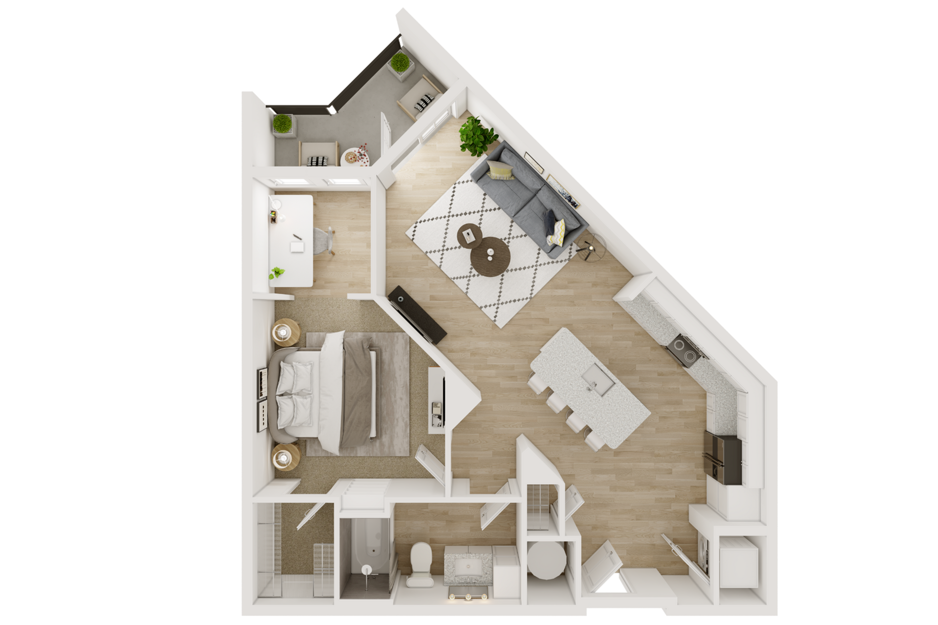 A2 Stylish 1 Bed 1 Bath In Wilmington 810 Sq Ft