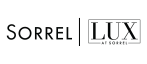 Elegant logo of Sorrel Lux showcasing premium branding in sleek black typography.