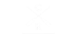 Stylish emblem featuring crossed oars with the letters C and R, perfect for a nautical-themed brand or logo.