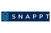 Modern logo for Snapppt showcasing sleek design and bold typography in a stylish blue and white color scheme.