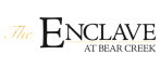 Elegant logo of The Enclave at Bear Creek, featuring classic typography with a golden accent.