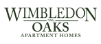 Elegant Wimbledon Oaks apartment logo in sophisticated dark green, promising a luxurious living experience.