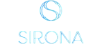 Elegant logo design featuring a stylized letter 'S' and modern blue gradient text 'SIRONA' on a white background.