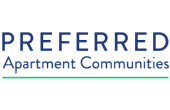 Preferred Apartment Communities logo with clean blue and green design.