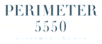 Elegant Perimeter 5550 logo with sophisticated typography, conveying luxury apartment homes.