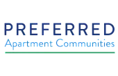 Logo of Preferred Apartment Communities featuring bold lettering with a green underline.