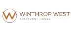 Elegant Winthrop West Apartment Homes logo featuring a stylish 'W' design in warm tones.