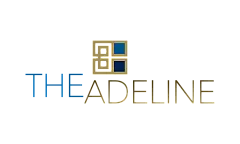 Elegant logo for The Adeline featuring a modern geometric design with sleek typography.