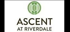 Elegant logo of Ascent at Riverdale Apartment Homes featuring a modern green emblem.