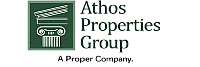 Athos Properties Group logo featuring classical column design, representing a professional real estate company.