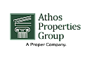 Athos Properties Group logo with a classic column design, embodying elegance and stability.