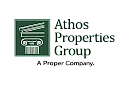 Athos Properties Group logo featuring a classical column design with the tagline 'A Proper Company.'