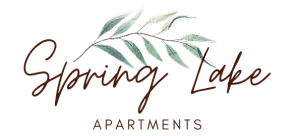 Elegant logo for Spring Lake Apartments featuring a graceful leaf design.