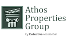 Elegant logo of Athos Properties Group featuring a stylized classic pillar design, representing heritage and sophistication in real estate.