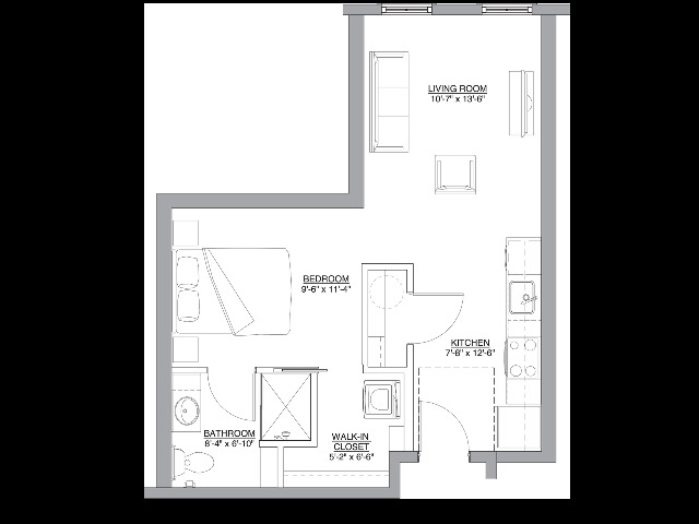 The Lauren - studio apartment