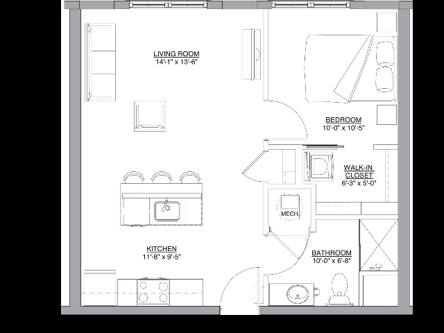 The Dixie - 1 bedroom