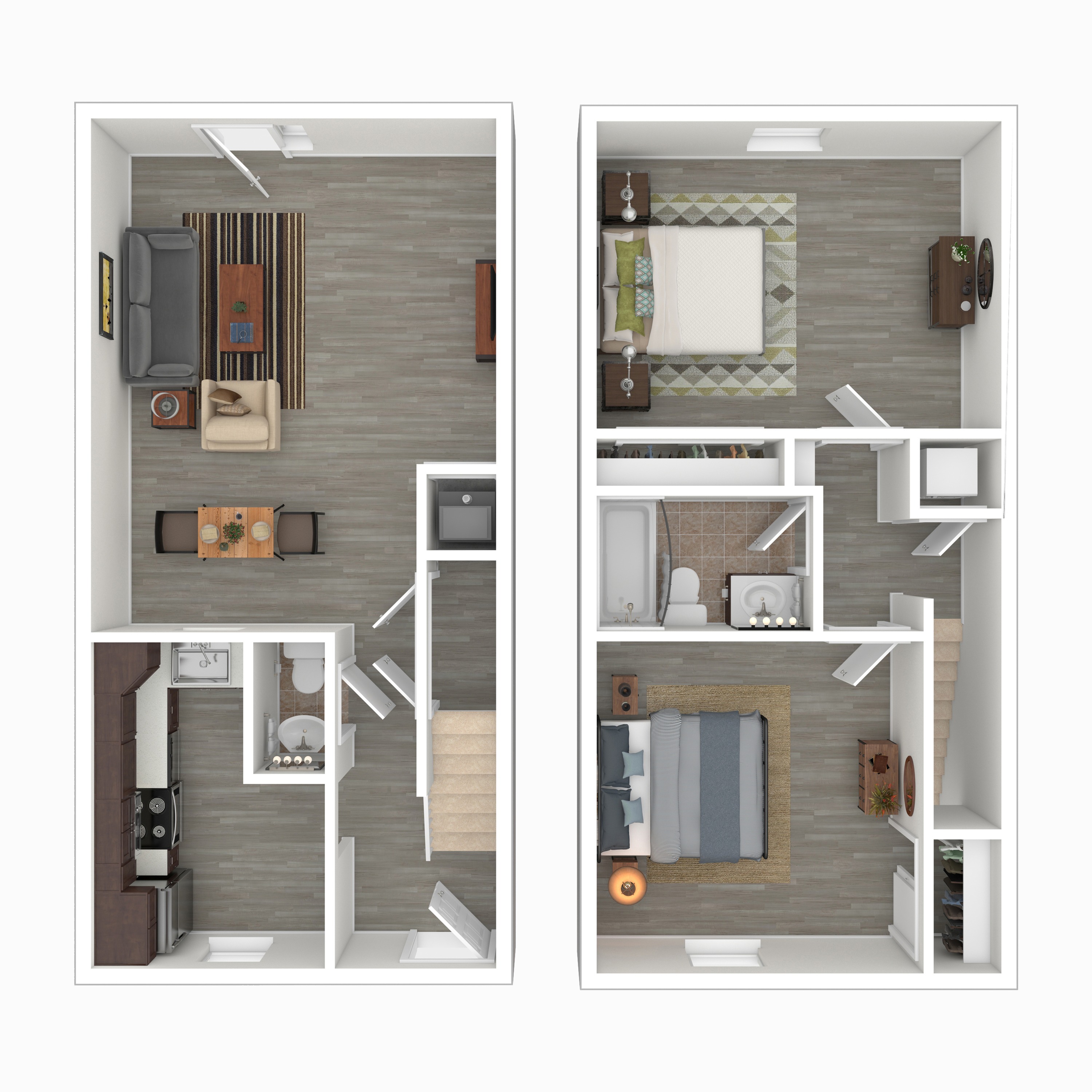 Terrace View 2x1.5 Townhome 3D