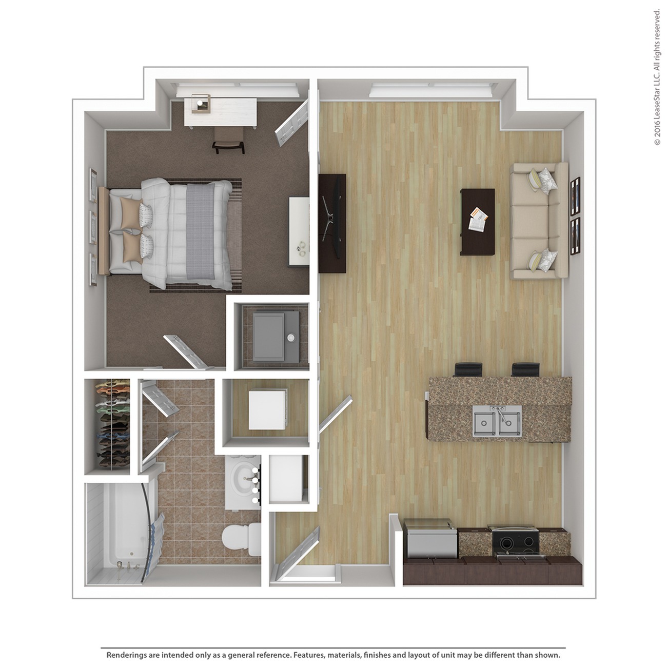 1 Bedroom Floorplan
