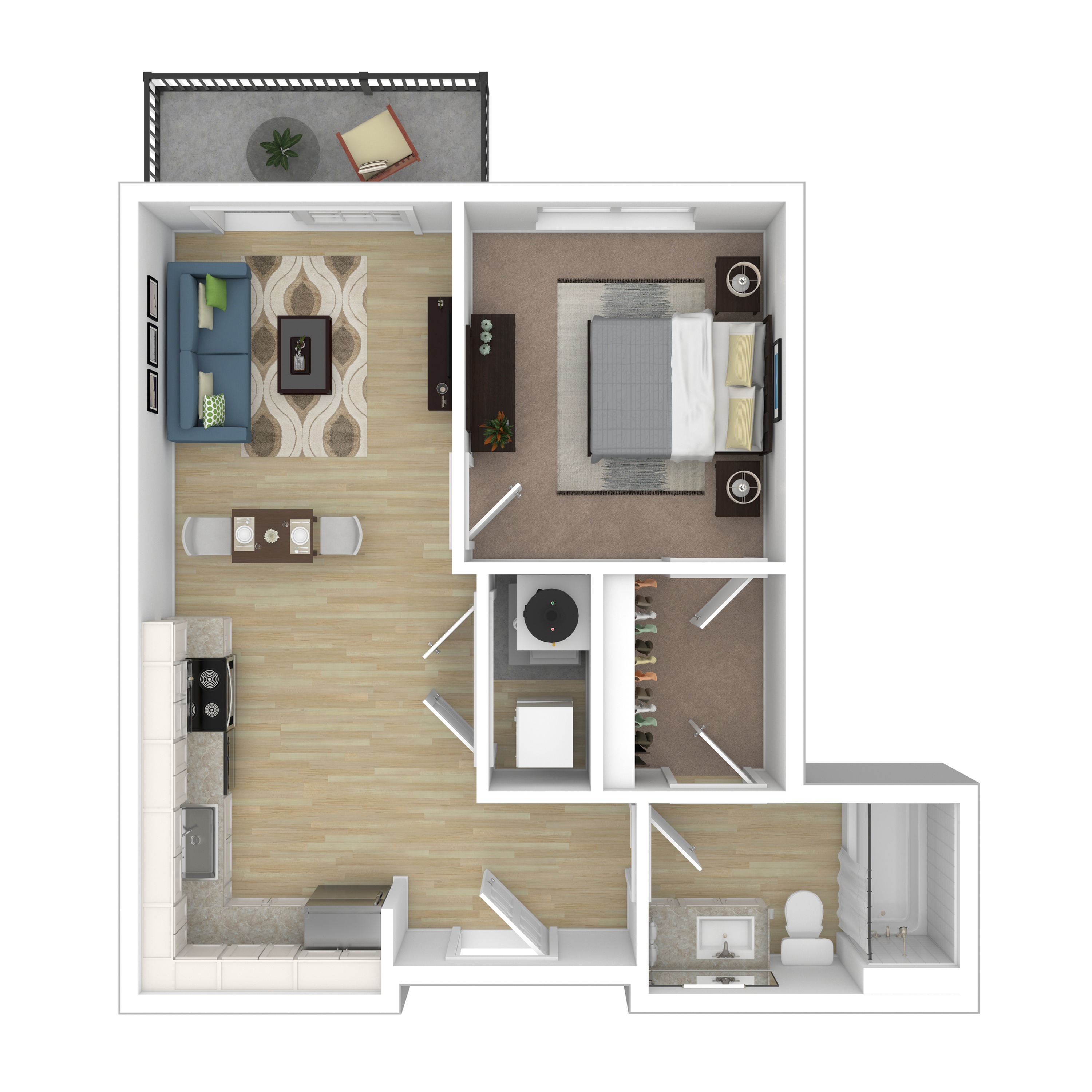 McKees - 1x1-1B.1 - 3D Floorplan