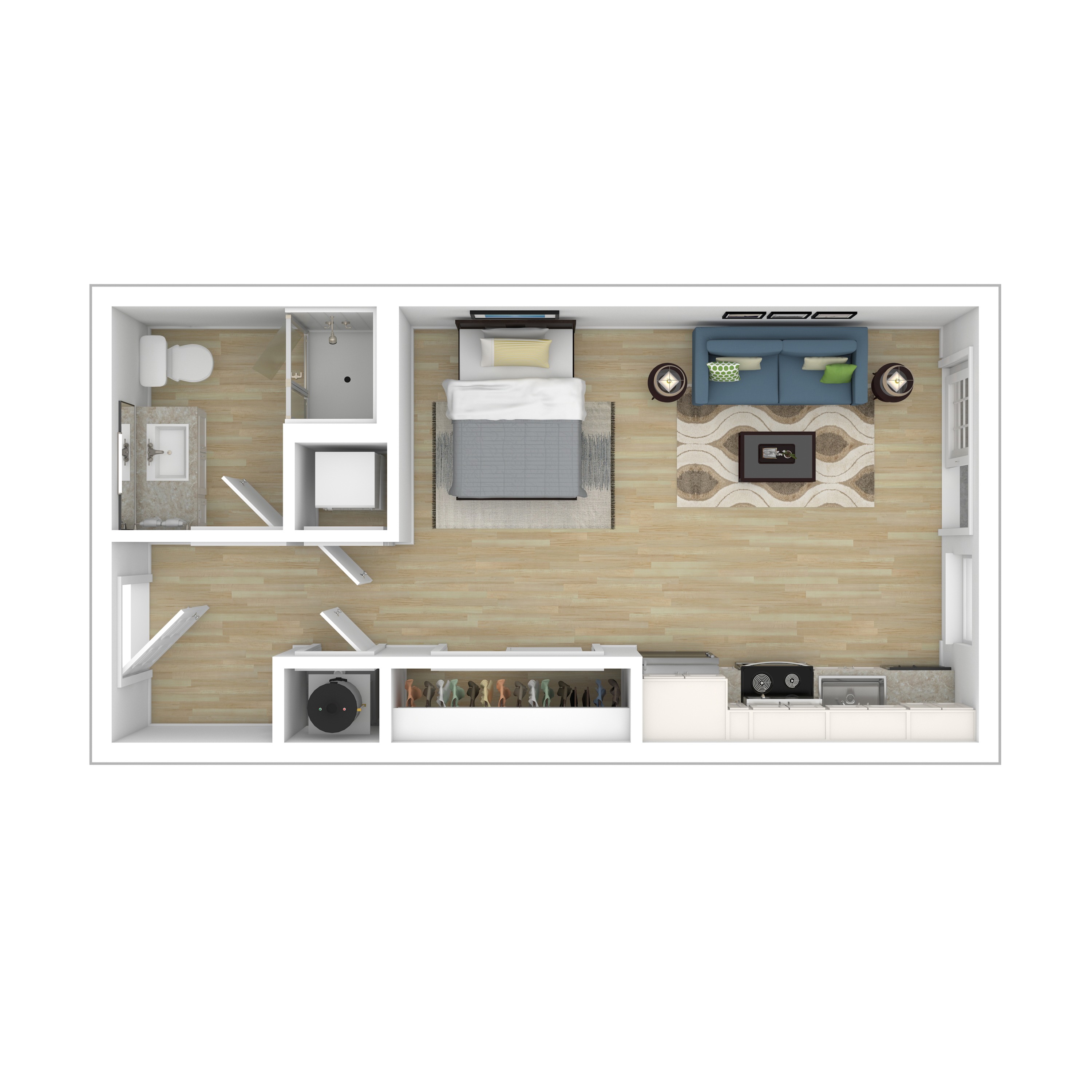 Mifflin - Studio-S.1 - 3D Floorplan