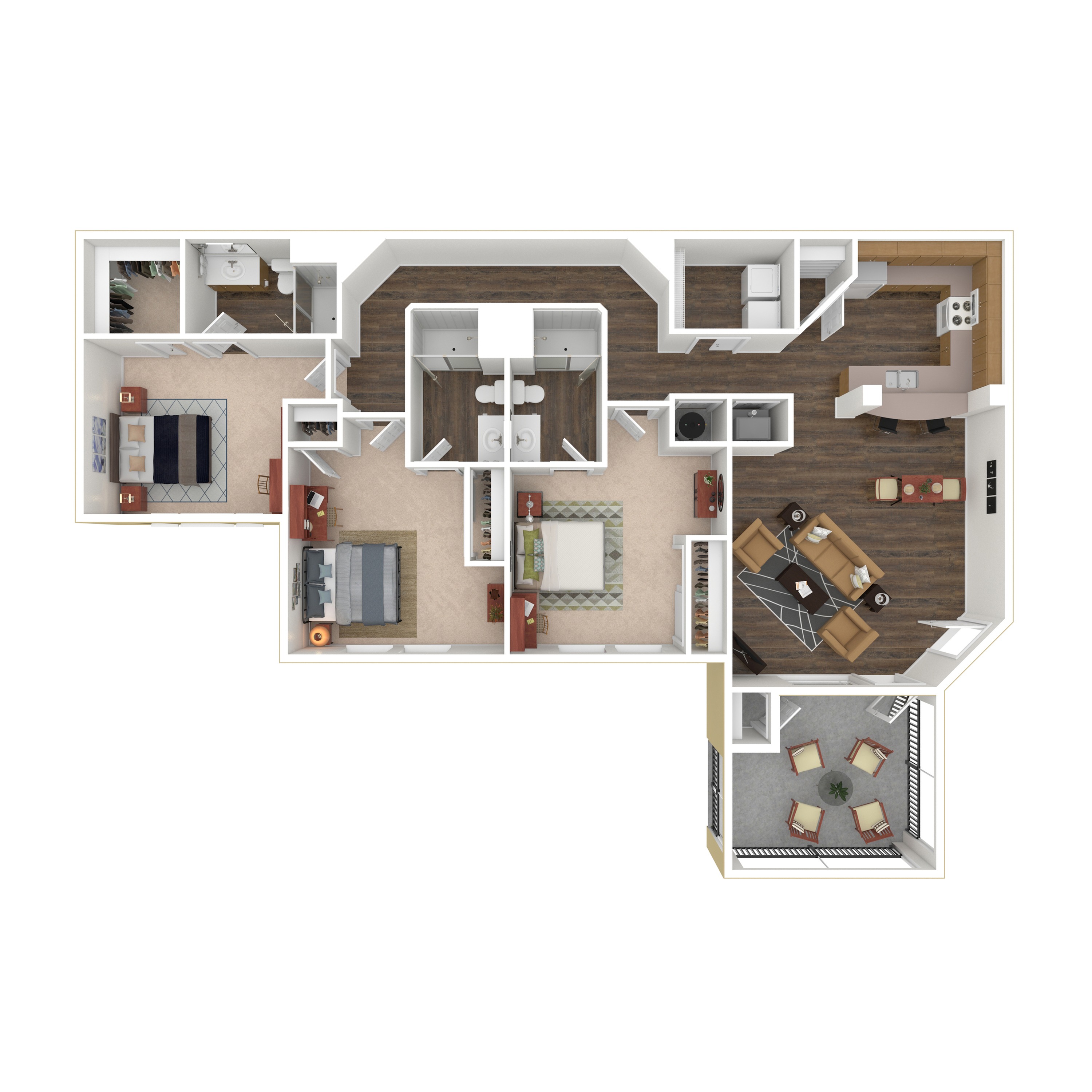 3B3B-3 Floorplan