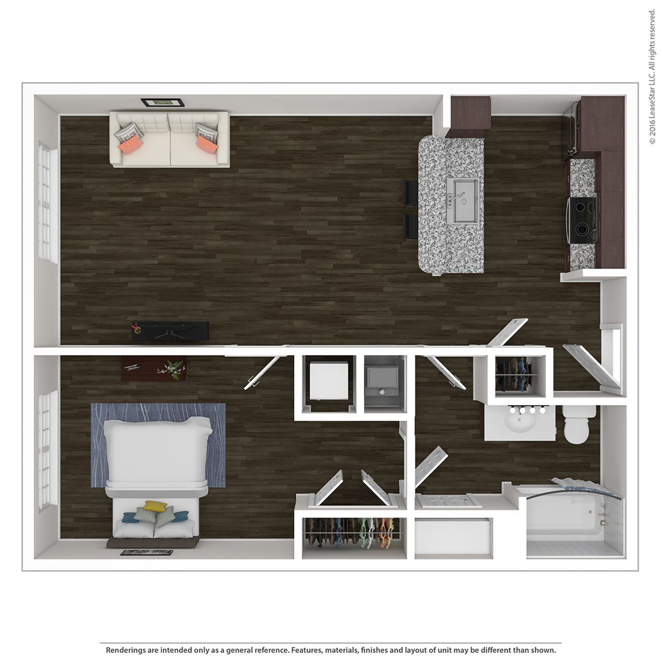 1x1-3-4 Floorplan