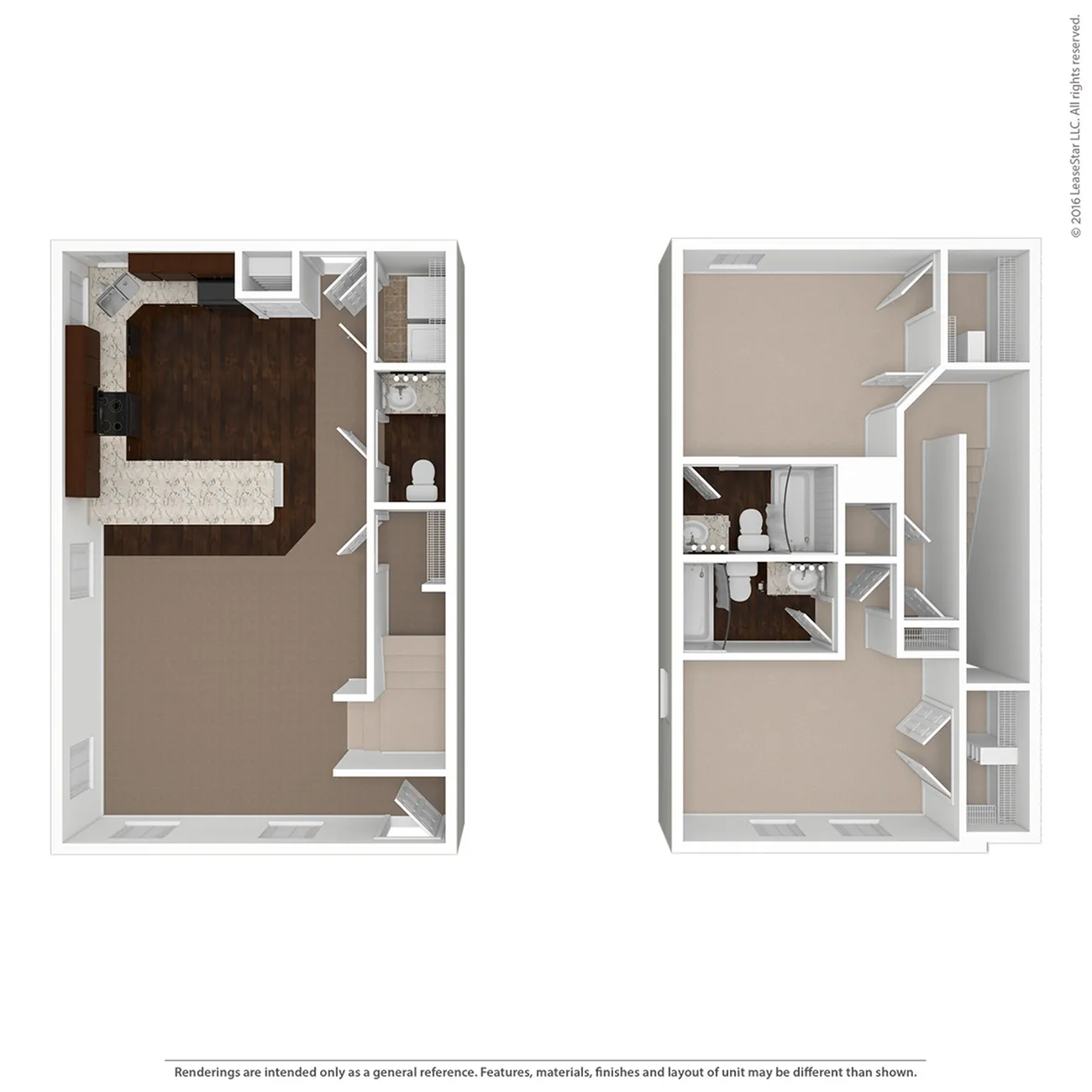 2 Bed 2.5 Bath