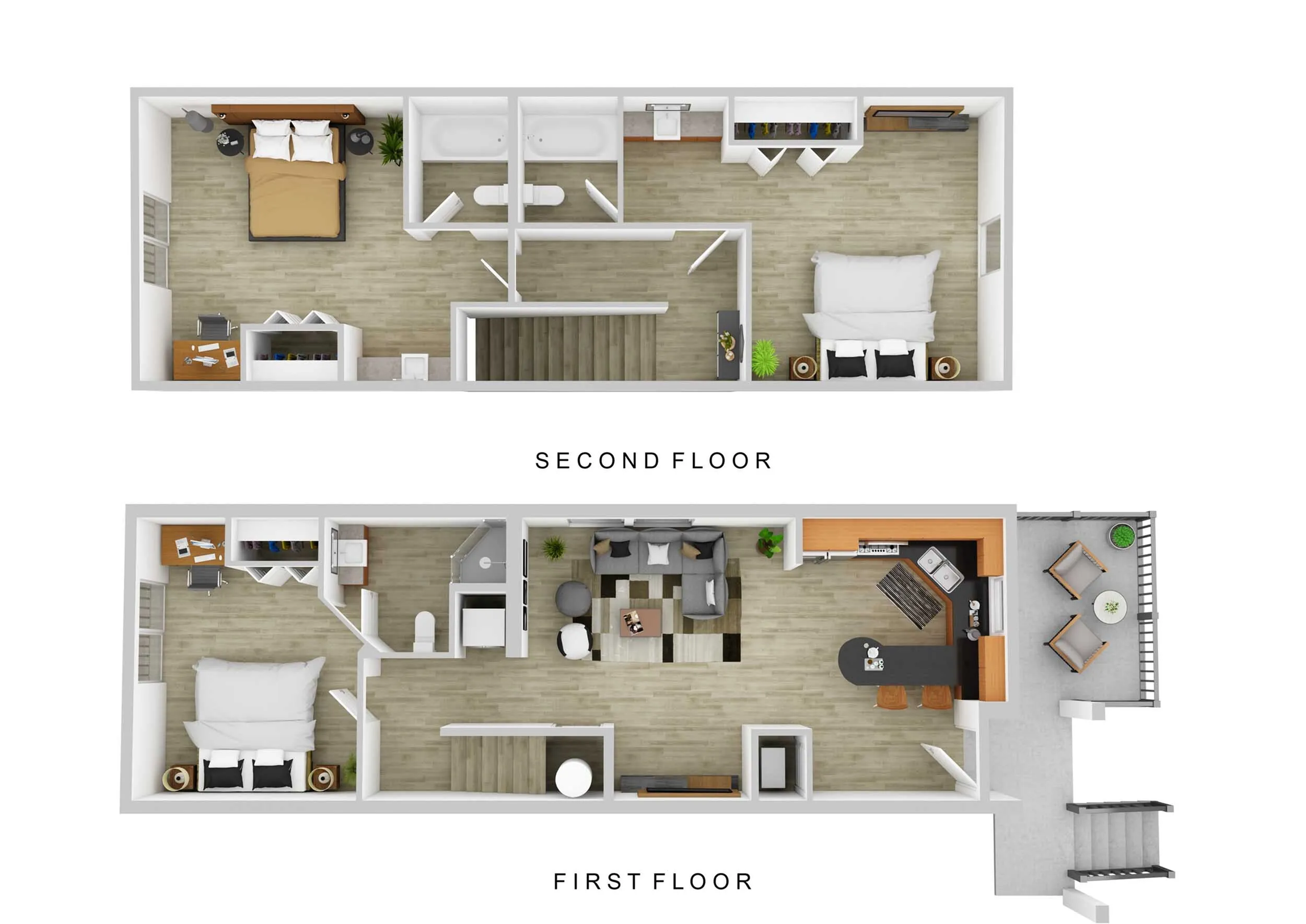 Campus Court Lexington Classic Apartment floor plan, 1,200 square feet, 3 bed 3 bath in Lexington, KY