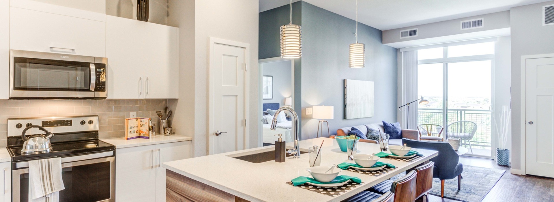 RiZE at Opus Park - Kitchen & Living Room