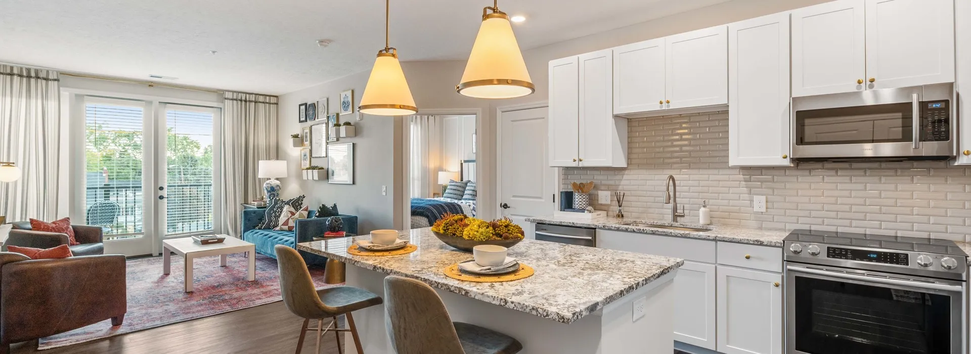 Luxe 88 Kitchen and Living Room