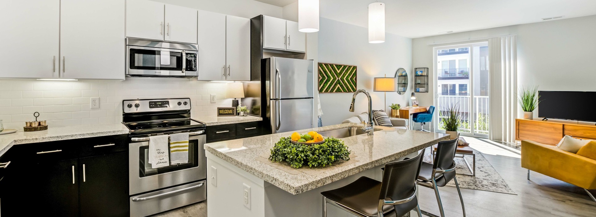Pulliam Square Kitchen and Living Room