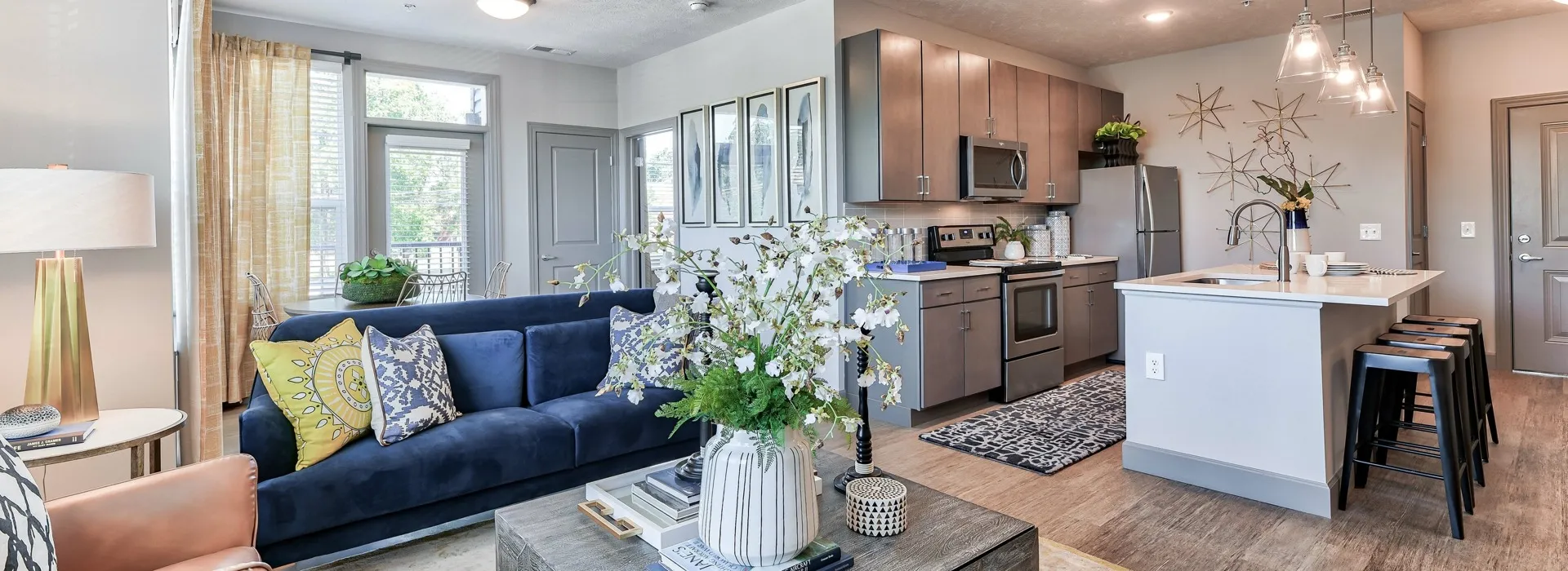 Steel House Living Room and Kitchen